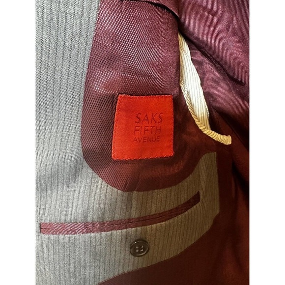 Saks Fifth Avenue Mash CT 42R Blazer 100% Wool‎ - Picture 4 of 9